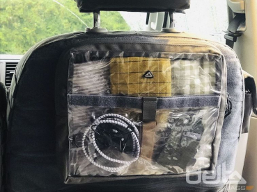 Velcro Bag Trunk Clear Schwarz